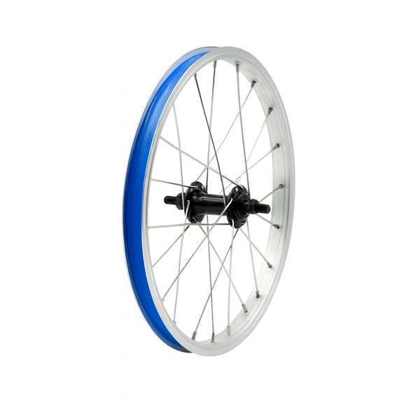 RUOTA ANTERIORE 16 ALLUMINIO MOZZO ACCIAIO NERO 3/8 COD.0007