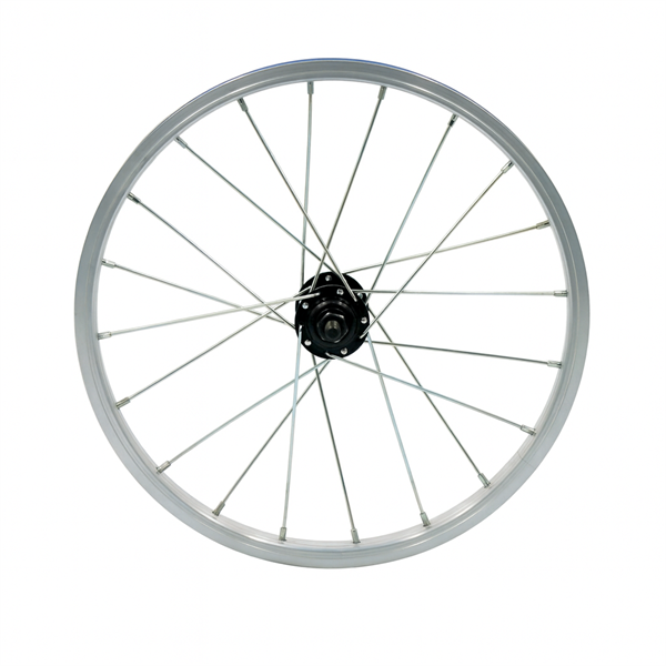 RUOTA ANTERIORE 16 ALLUMINIO MOZZO ACCIAIO NERO 3/8 COD.0007